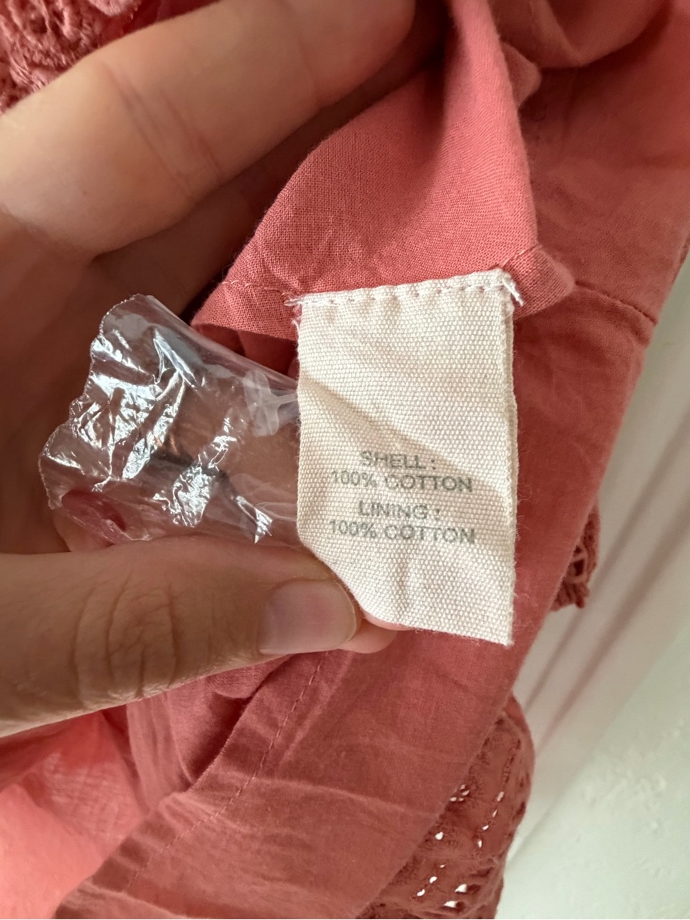 Anthropologie 100% Cotton Pink Dress - Picture 5 of 8